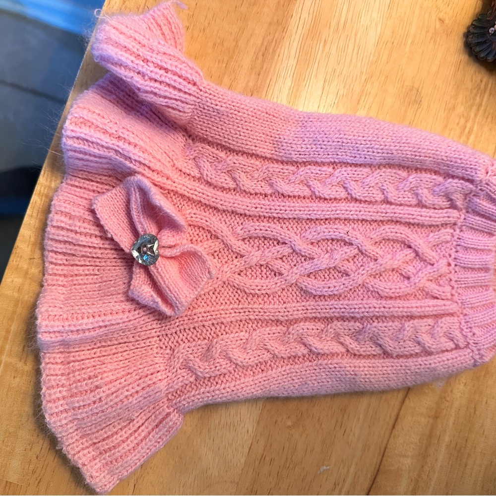 Small female dog sweater.